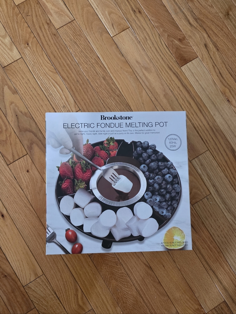 Brookstone Black & Silver Electric Fondue Melting Pot